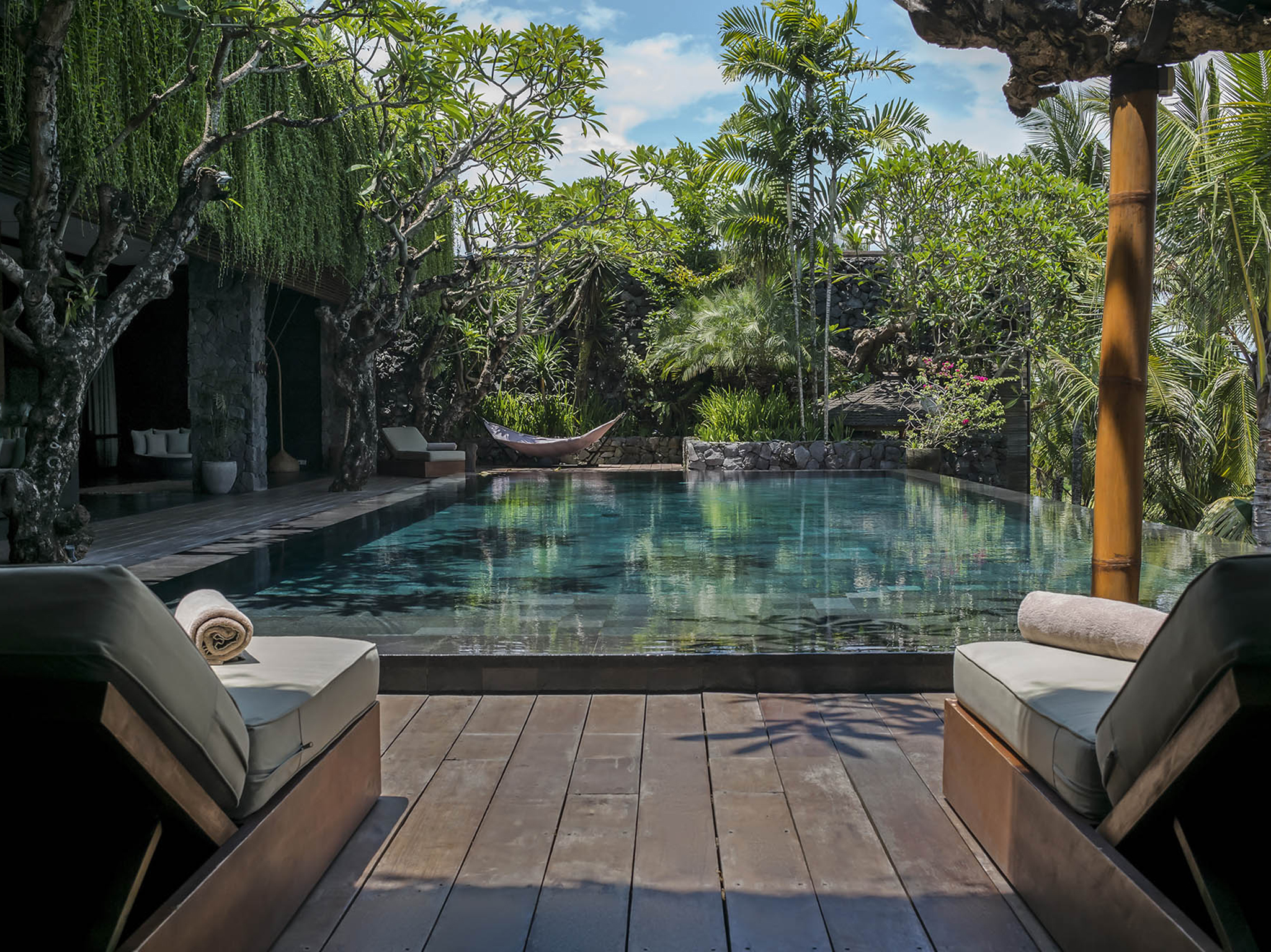 Villa Mana - From the pool edge - Villa Mana, Canggu, Bali